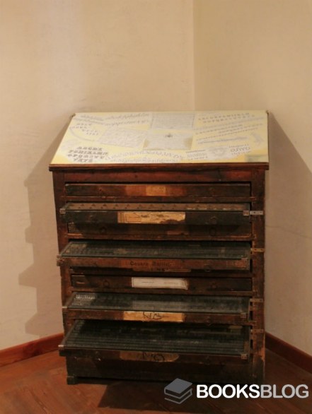 Al museo della stampa di Bassano del Grappa, mobile a caratteri
